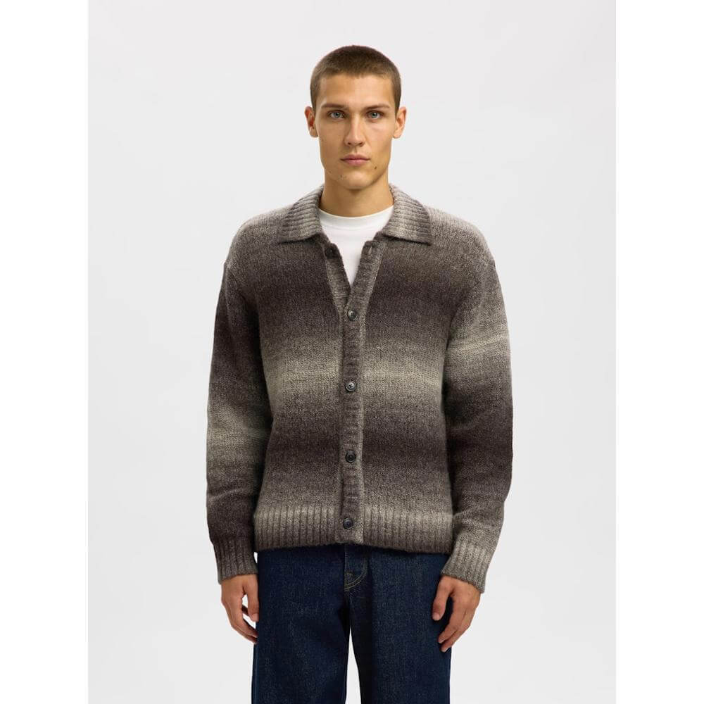 Selected Gaard Relaxed Knit Polo Cardigan